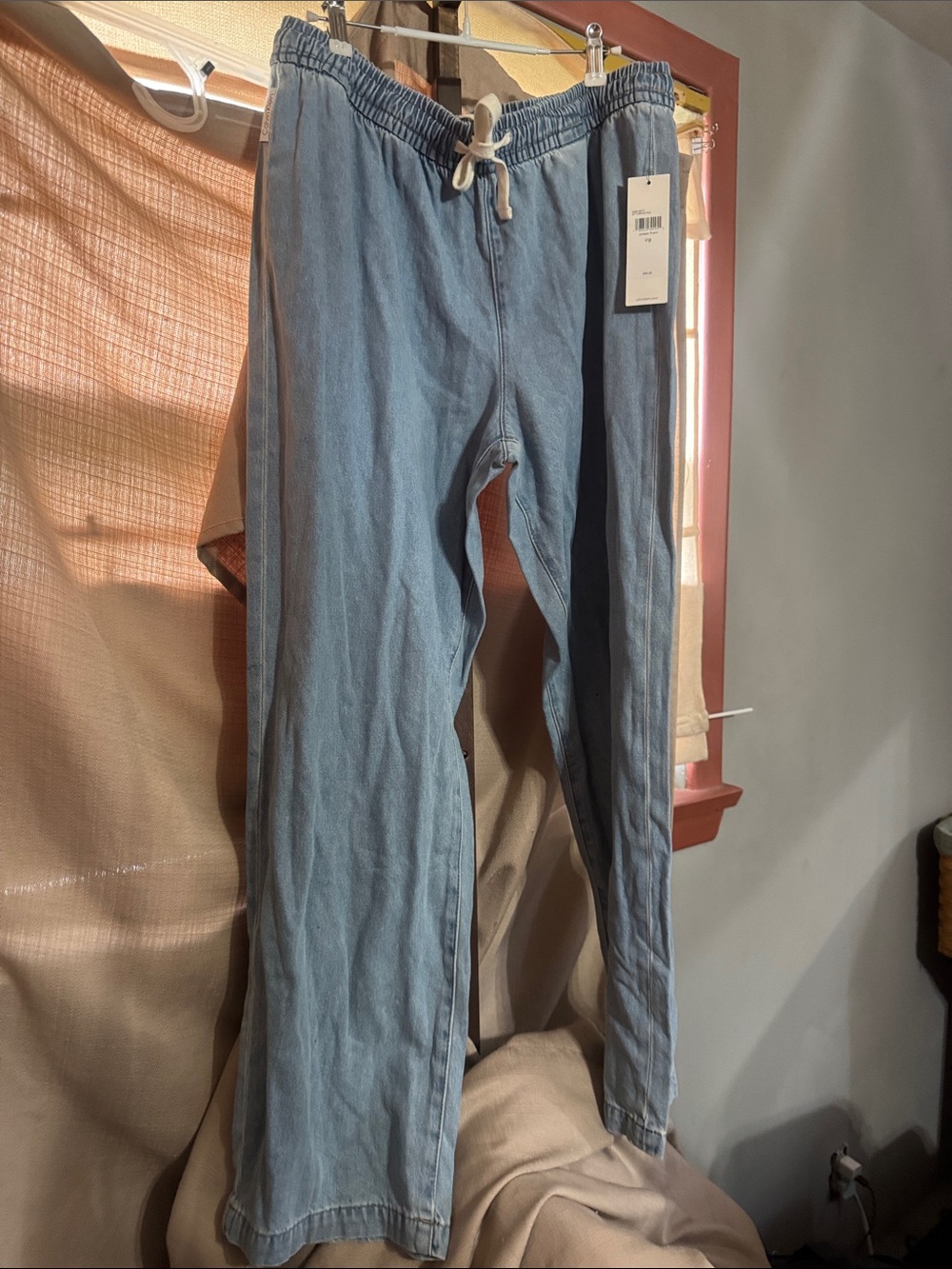 Calvin Klein Light Blue Relaxed Drawstring Jeans